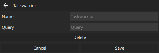 Taskwarrior Configuration